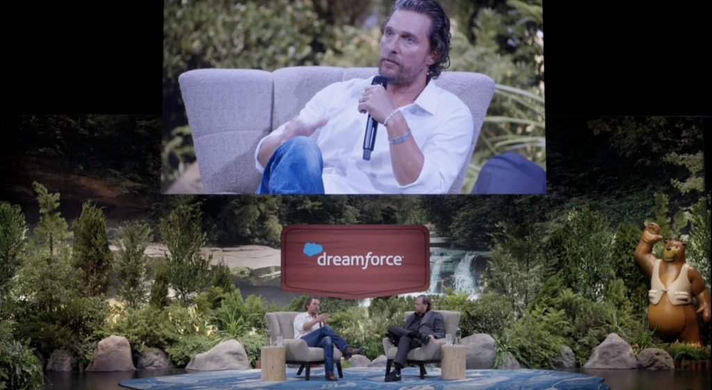 McConaughey and Benioff - Dreamforce 2023