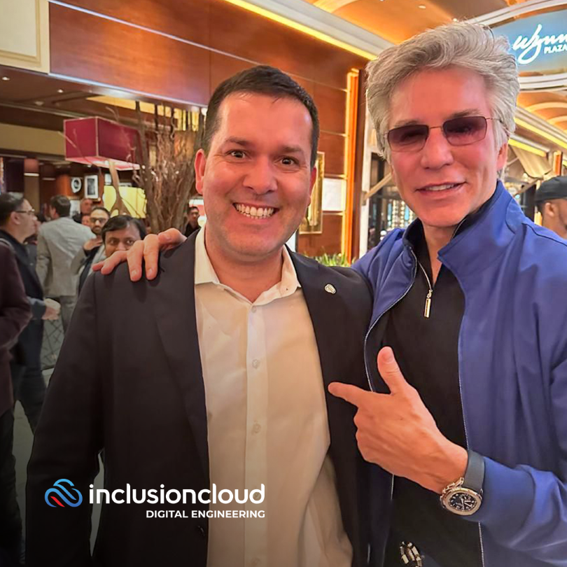 Nick Baca-Storni, Inclusion Cloud CRO, with Bill McDermott, ServiceNow CEO & Chairman. 