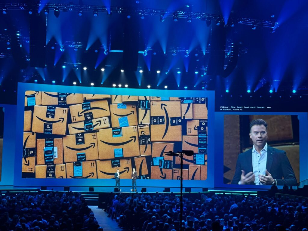 Paul Fipps presenting the use case with Amazon