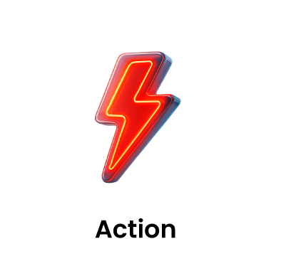 Agentic AI icon representing fast execution and automation at scale.