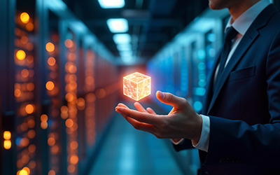 Inclusion Cloud Agentic AI icon showing model selection between third-party, fine-tuned, or retrieval-based LLMs.