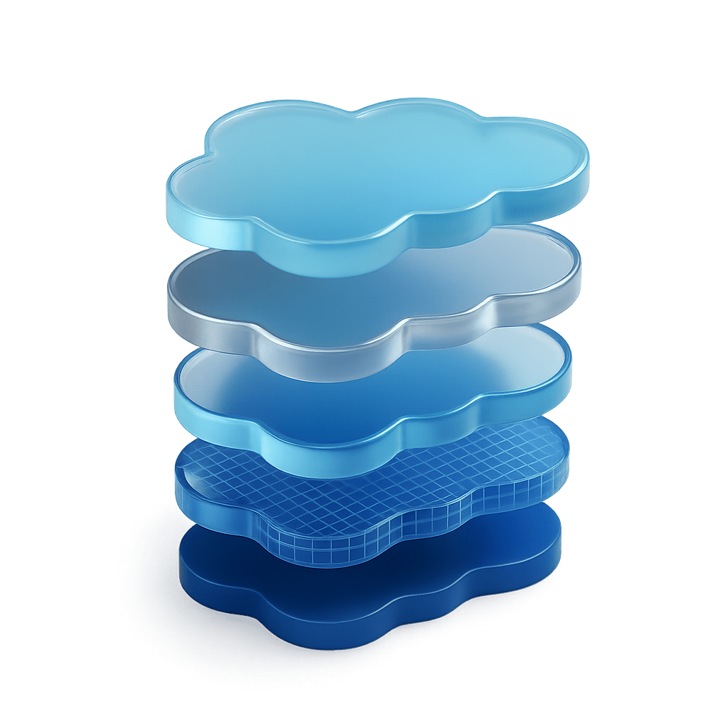 Salesforce execution and embedded automation layer icon with agents embedded in Slack, Service Console, and APIs.