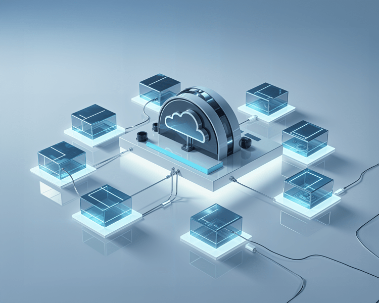 Salesforce data integration icon by Inclusion Cloud connecting ERP, ServiceNow, and Outlook for full AI context.