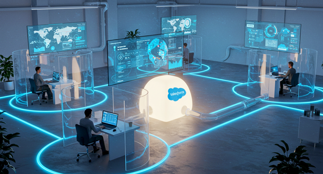 Inclusion Cloud Salesforce Agile Pods case study in telecom, enabling Sales Cloud and Community Cloud optimization with cost savings.