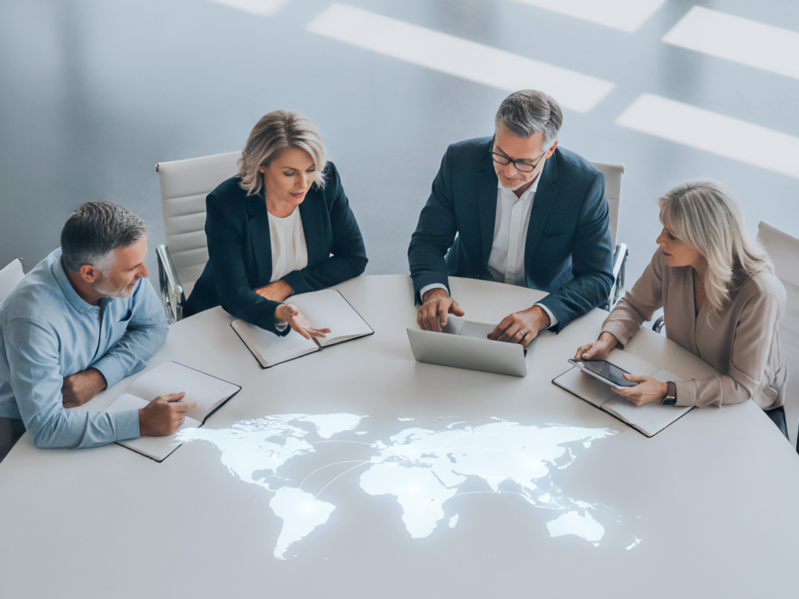 Global delivery model showing Inclusion Cloud teams collaborating across North America, Latin America, and Europe to support enterprise technology initiatives.