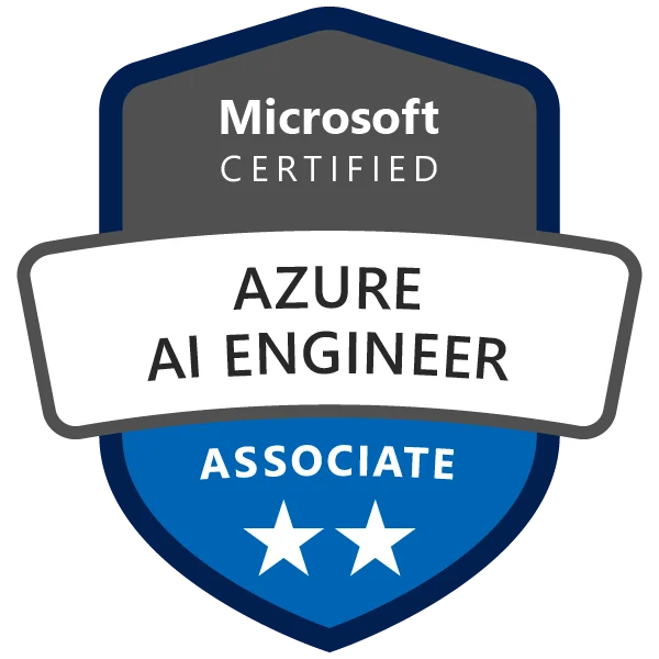 Microsoft Certified: Azure AI Engineer Associate badge
